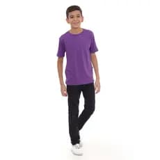 Camisetas Infantil ROXO Básica Lisa Tam 2 Ao 16 UNISSEX