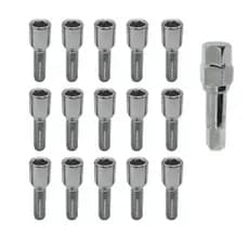 kit  Com 16 Parafuso Roda + Chave Liga Leve Multi Allen 12x1,25 Peugeot 207 Citroen C3 c4 picasso Palio strada uno