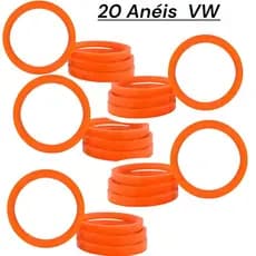 Kit 20/16/12/8/4 Anel Centralizador Para Roda Liga Leve Vw Todas Laranja