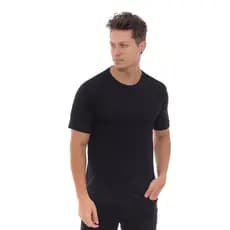 Camiseta 100% Algodão Fio 30 1 Unissex / Camiseta Básica Preta