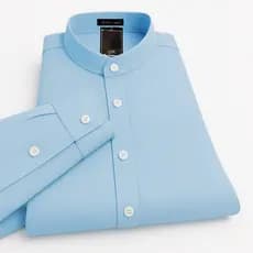 Camisa Slim Blusa Social Masculina Manga Longa Gola Padre - Tecido que não Amassa