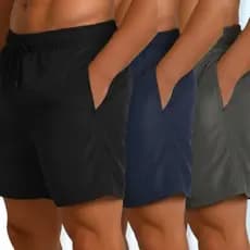 Kit 3 Bermuda Tactel Masculina Verão Praia Piscina Conforto