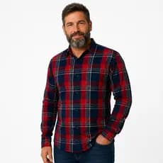 Camisa Masculina Xadrez Flanelada Manga Longa Elegante e Confortável Slim Fit