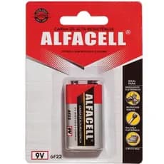 Pilha Bateria 9V Alfacell 6F22 - 6F22/1B Alta Carga