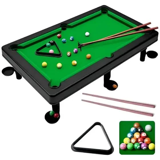Mesinha de Sinuca Infantil Snooker Brilhar Com 02 Tacos