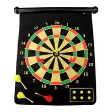 Jogo de Dardo Placa Magnética Dupla Face Alvo, Mira 6 Dardos - modelo 1522
