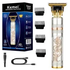 Máquina de Cortar Cabelo e Barba Barbeador acabamento Dragão vintage original Kemei KM-762