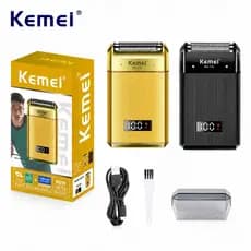 Barbeador Elétrico Shaver Kemei Original Recarregável Máquina de Barbear KM-T79 - Bivolt