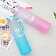 Garrafa de água squeeze plástica fosca 500ml à prova de vazamento motivacional