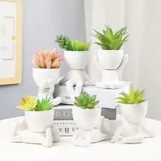 Vaso decorativo cachepo cerâmica Enfeites de decoração para casa, ornamentos criativos de cerâmica
