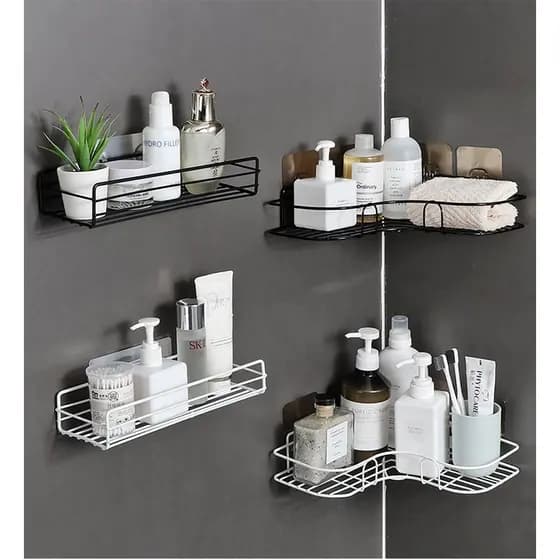 Kit com 2 suporte organizadora para banheiro cozinho Prateleira porta shampoo