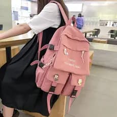 Mochila Escolar Impermeável Casual Feminina Masculina Moda Coreana japonês oriental