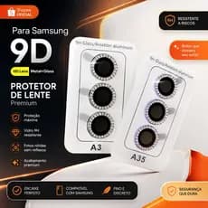 KIT CÂMERAS SAMSUNG GALAXY STRASS DIAMANTADA A14/A15/A16/A24/A06/A34/A35/A54/A55/S23FE/S24FE/S23/S24/S25/S25Plus STRASS