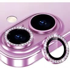 KIT 2/3 Películas Lente Câmera Diamantada Strass Para Iphone 16/16 Plus/16 Pro/16 Pro max