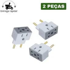 Adaptador de Tomada Bob Esponja Quadrado Benjamin Bivolt Universal 10A e 20A
