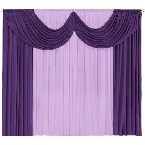 Cortina Paris Pra Janela Sala E Quarto Com Bando 2,00 X 1,70 uva e lilás