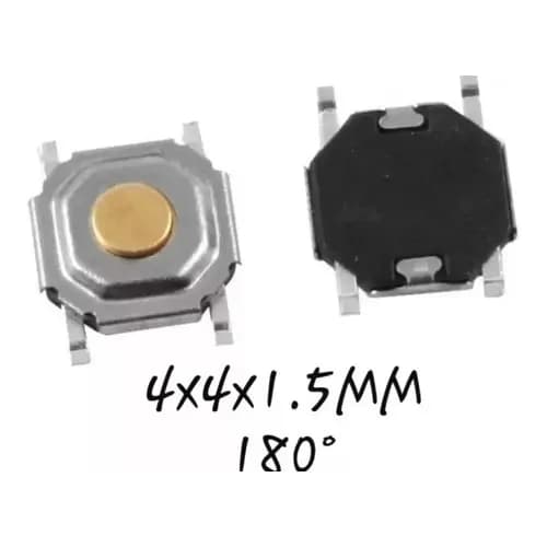 Chave Táctil 4x4x1.5 Mm 180° Kit C/50 Pç Novas E Originais