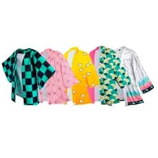 Kimono Demon Slayer Cosplay Tanjiro Nezuko Zenitsu Fantasia Kimestu No Yaiba