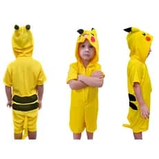 Fantasia Pikachu Infantil Pijama Kigurumi Pokemon Macacão Pikachu Parmalat Curto Verão
