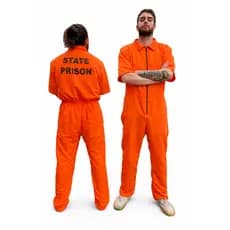 Fantasia Presidiario Preso Adulto Laranja State Prison Pronta Entrega