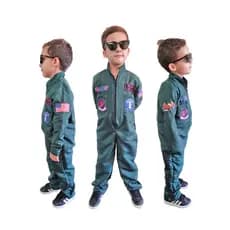 Fantaisa Aviador Piloto de Avião Infantil Top Luxo