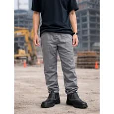 Calça de Trabalho Pesado Brim 4 Bolsos Cinza Preto Azul Com Ajuste Resistente