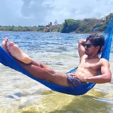 Rede De Descanso dormir Tarrafa impermeavel pode deitar na agua chuva e sol, iguais as das praias de Jericoacora do nordeste