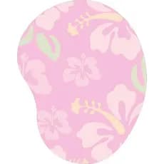 Mouse Pad Ergonômico Gota Hibiscus Rosa Claro