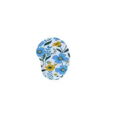 Mouse Pad Ergonômico Gota Flores Azuis Amarelas