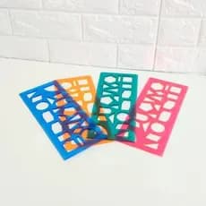 KIT 4 REGUAS GEOMETRICAS 25 CM