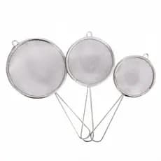 KIT PENEIRA 3 PEÇAS INOX