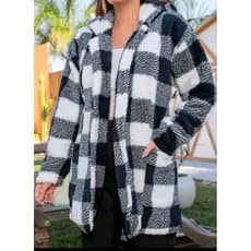 Casaco Teddy Feminino Longo Blusa de Frio Pelinho Super Macio Inverno Sobretudo Quentinho Tendência
