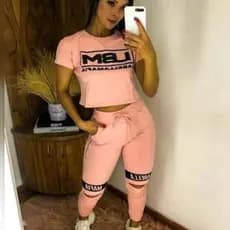 Conjunto Cropped e Calça Lá Bella Máfia