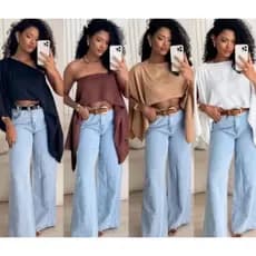 Blusa manga morcego Várias Formas de usar lançamento 2025