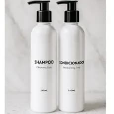 Kit Frascos Branco Para Shampoo Condicionador Sabonete 240ml