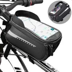 Suporte Porta Celular e Objeto Bolsa para Guidão Quadro Bicicleta Touch Gps Acessório Bike