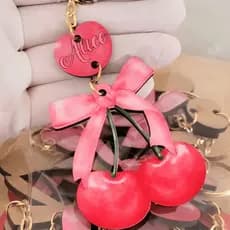 Kit Chaveiro Cerejinha Personalizados Mdf 3mm Temas Lembrancinha