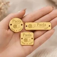 kit 25/30/50/80/100 Tag Etiqueta Acrílica Personalizada Para Crochê Laços Biquíni Artesanato Lembrancinha 2cm