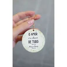 kit 20 Chaveiros Personalizados Redondos em MDF Branco Nome Logo ou Frase para Lembrancinhas Diversos Temas