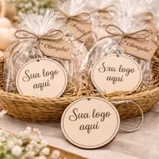 Kit Chaveiros Personalizados MDF Branco Lembrancinha