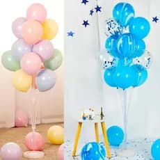 Suporte Para Balão Bexiga De Chão Base C/ Varetas 130cm 2und