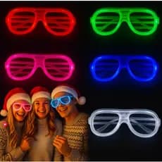 Óculos Led Neon kit 12 - kit Balada Festas Carnaval Cosplay Casamentos Rave