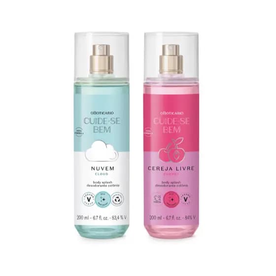 Combo Body Splash Cuide-se Bem: Nuvem 200ml + Cereja Livre 200ml