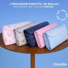 TROCADOR DE BOLSA | TROCADOR PORTÁTIL | ACOLCHOADO |DOBRÁVEL |COM BOLSO | ESTAMPAS E LISOS