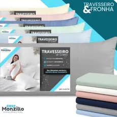 Xuxão Travesseiro de Corpo Antialérgico + Fronha 400 Fios Com Zíper