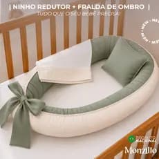 NINHO REDUTOR DE BERÇO | COM REFIL E ZÍPER | COM FRALDA DE OMBRO 70x70 | 400 FIOS