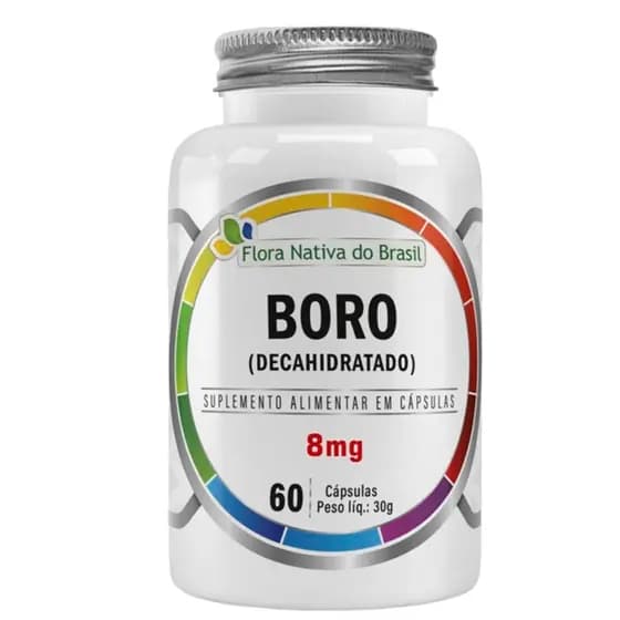 Suplemento Mineral De Boro Decahidratado 60 Cápsulas Flora Nativa