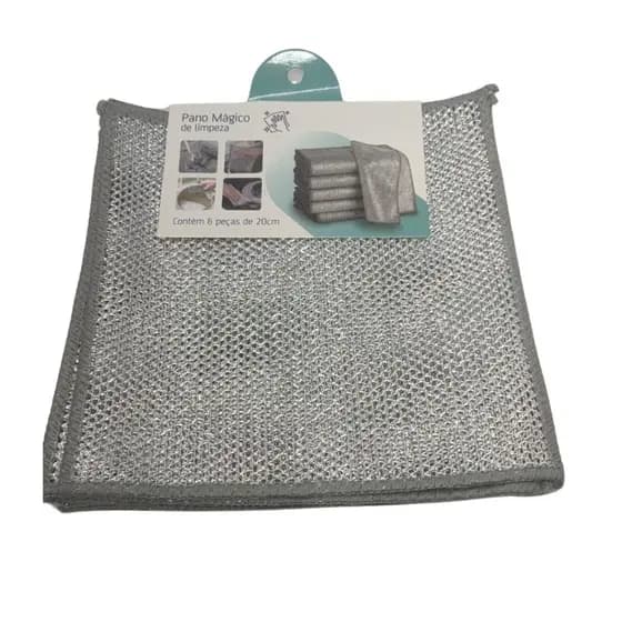 Kit 6 Pano De Limpeza Para Fogão Magico Multiuso Fio de Aço