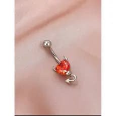 piercing coração diabinho.