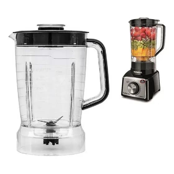 Copo Liquidificador Mondial L1000 Preto L-1200W Inox 12vel